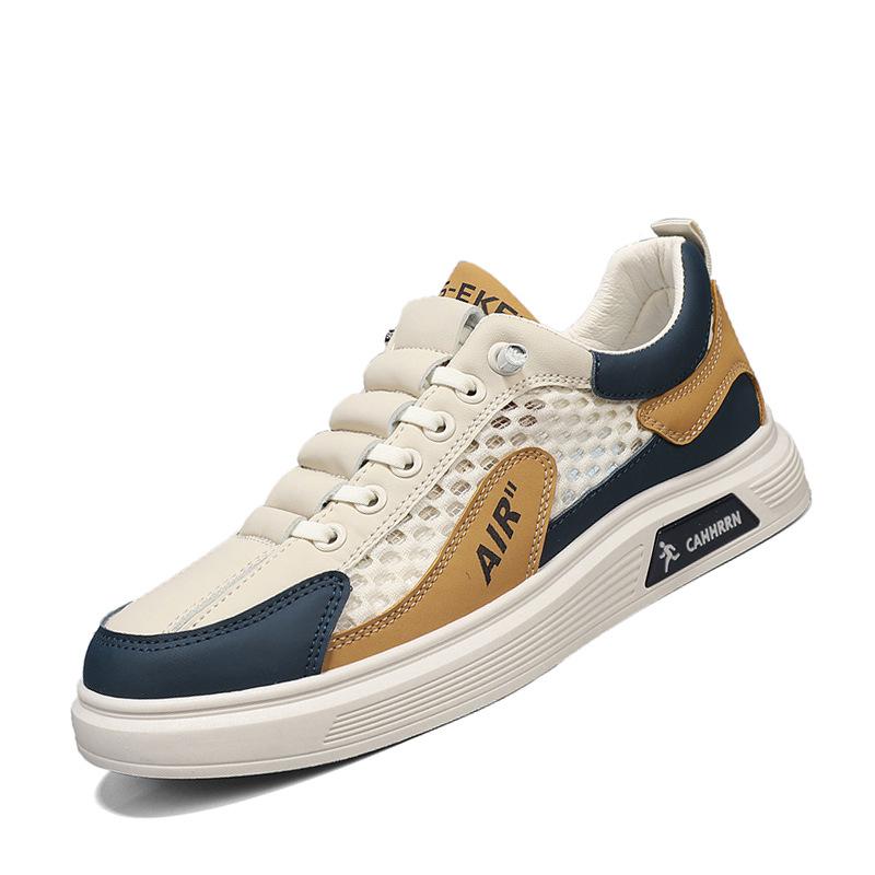 2025 Summer Men's Breathable Mesh Casual Board Shoes - Fashionable & Versatile