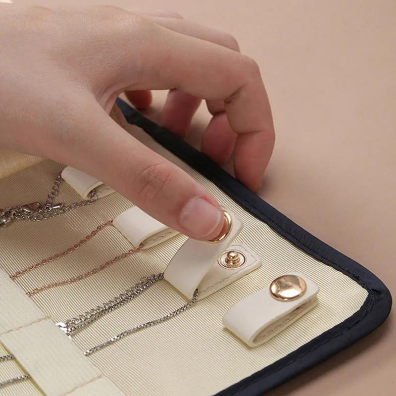 Portable Jewelry Organizer Earring Boxes Packaging Travel Storage Bag Jewelry Box For Journey Girl Gift