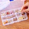 New 10/15 Grid Clear Plastic Box Multi-functional Dustproof Multi Grid Box Rectangular Waterproof Tools Storage Cases Home Use