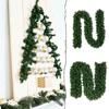 Hochwertige Grünfichte Weihnachtsgirlande Kranz für Wand- und Heimdekoration 2,7 m