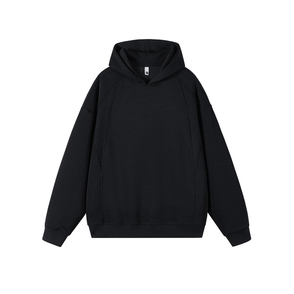 Men's Non-Slip Color Block Cotton Hoodie with Drawstring