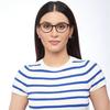 LENSKART BLU | Zero Power Blue Cut Computer Glasses | Anti Glare, Lightweight & Blocks Harmful Rays | UV Protection Specs | Black | Women | Large