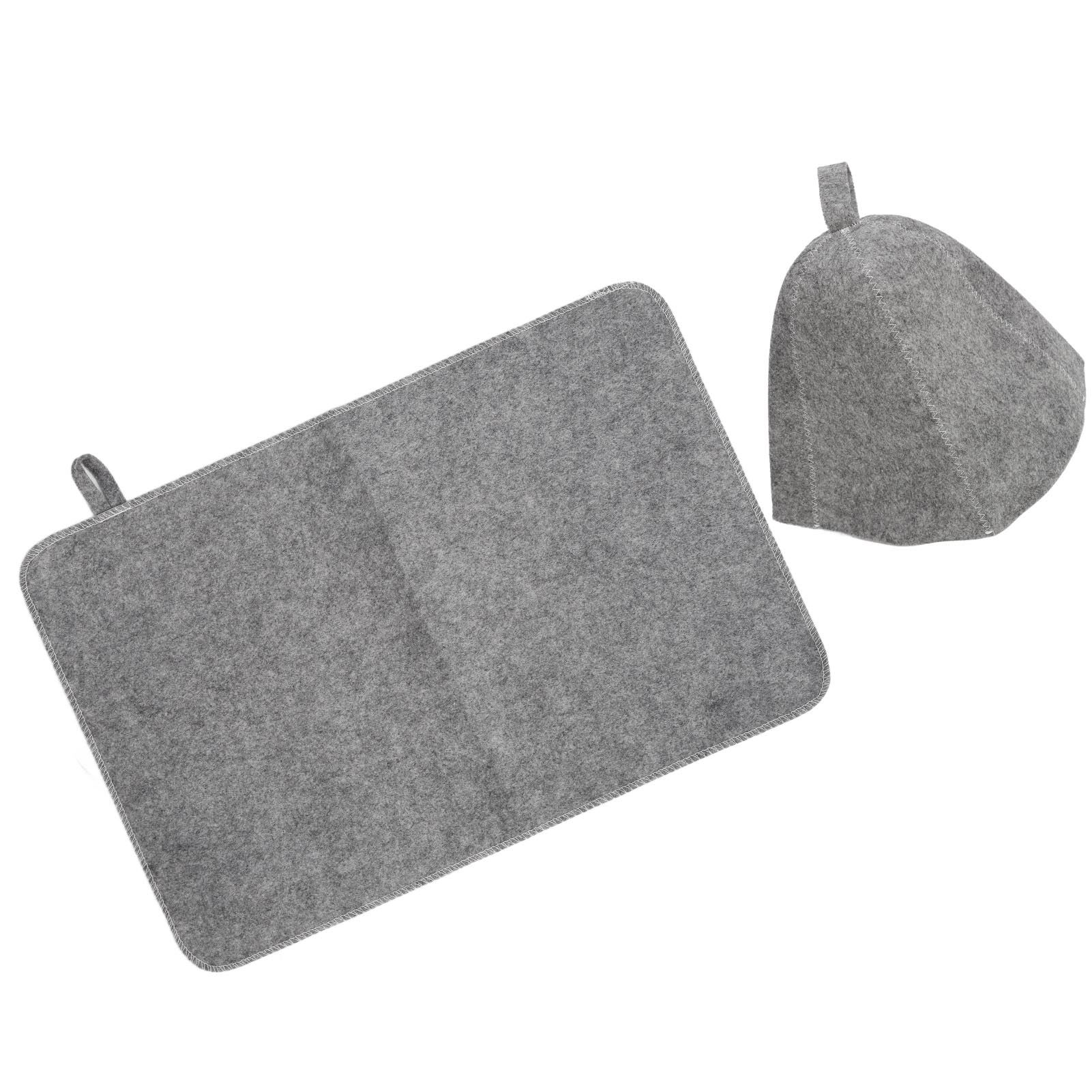 

Набор войлока для сауны Абсорбирующая банная войлочная шапка Коврик для сауны Портативный Чехол для волос для ванной для Мужчины Женщины