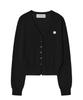 Chambros Women'S V-Neck Point Logo Cardigan [Black]