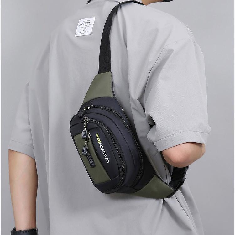 Men Women Sports Waist Bag Large Capacity Fanny Pack Multi Pocket Crossbody Chest Bag Casual Travel Running Hiking Belt Bag
