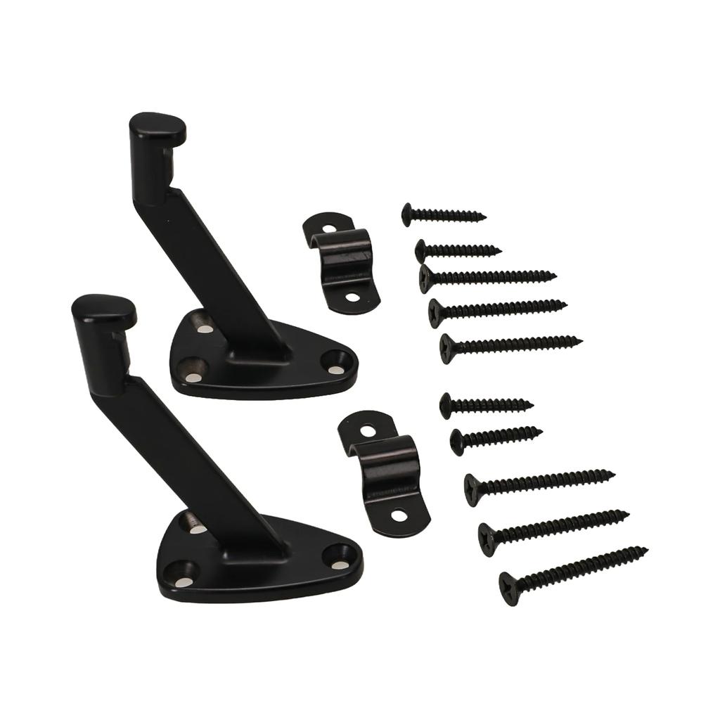 Black Aluminum Alloy Handrail Bracket Heavy Duty Railing Bracket Adjustable Bracket User-friendly Design Versatile Applications
