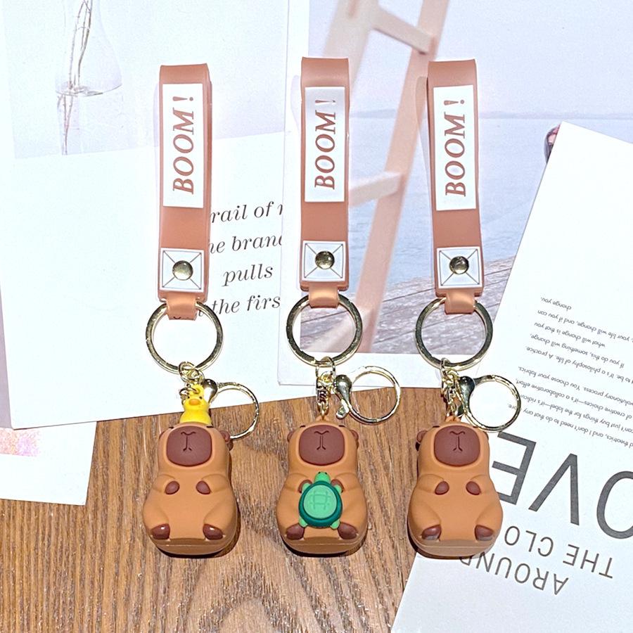 Cartoon Capybara Keychain Charm