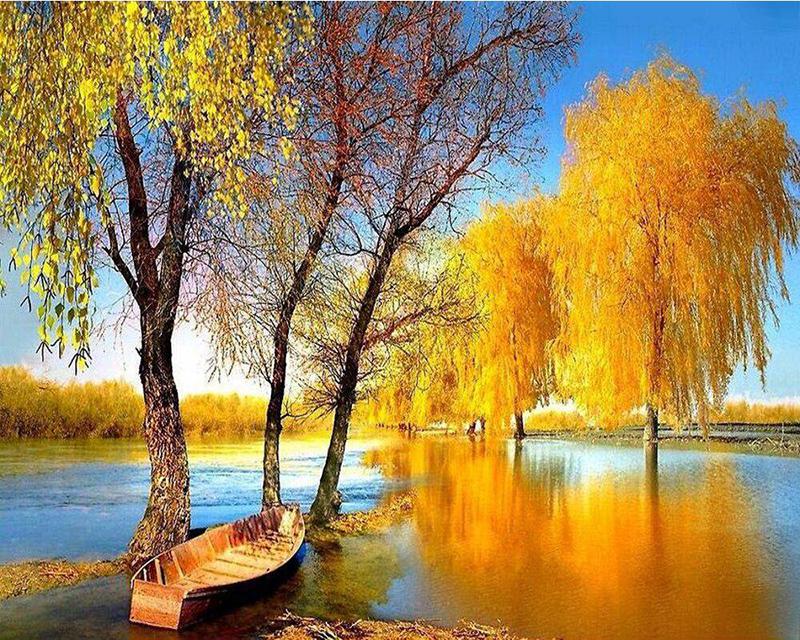 Full Drill Square Diamond Embroidery Housing Landscape Handicraft Diamond Painting Flower Animals Picture Of Rhinestone Home Decor