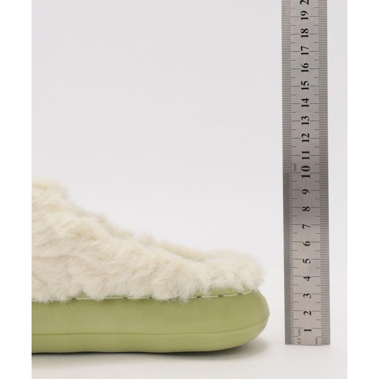 Boa Volume Flat Slippers with Ears, Women's Shoes, Shoes, Slippers, Spring, Autumn, Winter, Cold Protection, Warm, Fluffy, Fluffy, Cold Prevention,