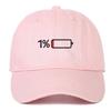 Hot Sale 1% Battery Embroidered Baseball Cap – Classic Cotton Dad Hat for Women & Men, Casual Sun Hat