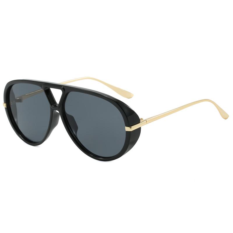 ins wind sunglasses, hip hop sunglasses, large frame pilot-style concave sunglasses, retro street shot-Z