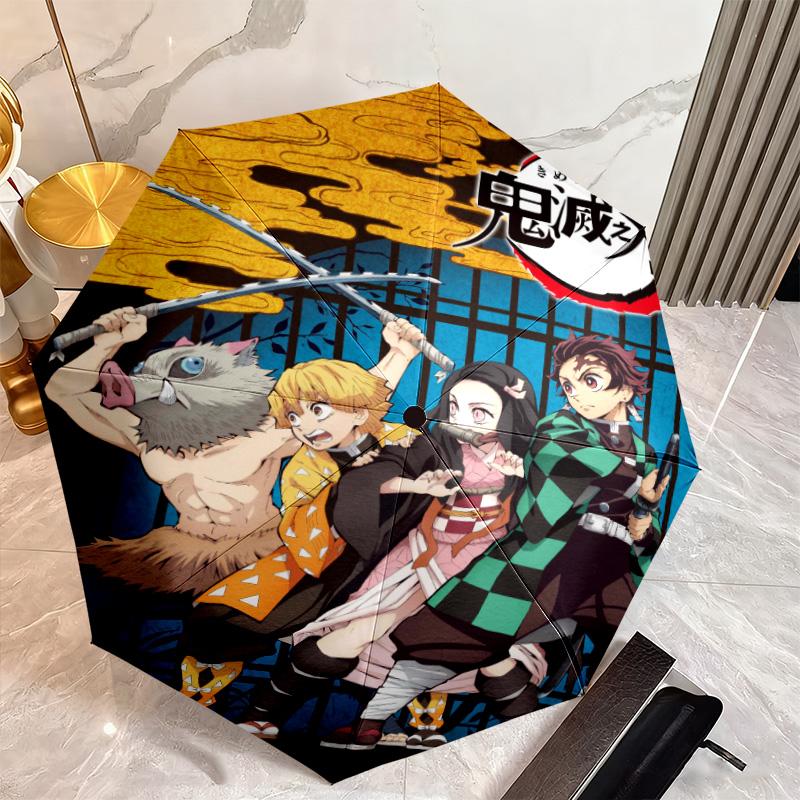 Japanese-style Cartoon Demon Slayer Kamado Tanjiro & Kamado Nezuko Umbrella Including Home Travel and Outdoor Activities Multi Functional Umbrella 33
