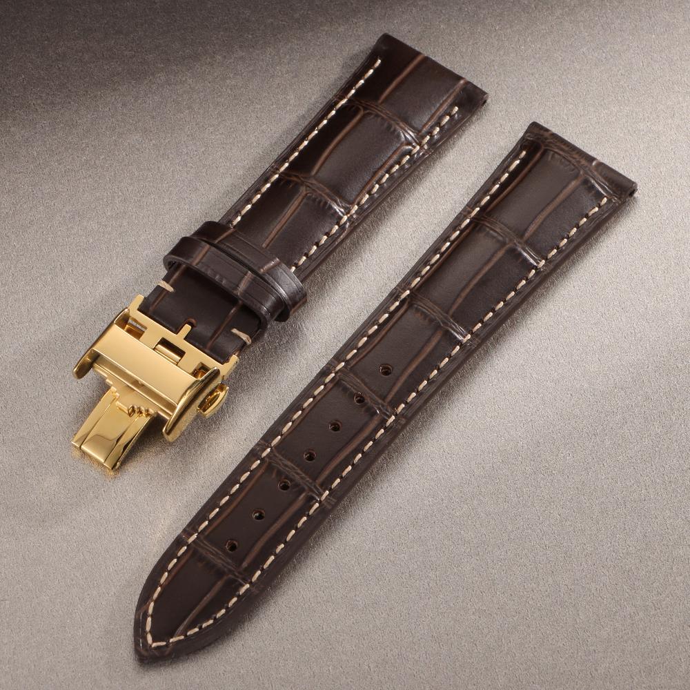 Watchband 18mm 19mm 20mm 21mm 22mm Men Women Cowhide Strap for Longines Butterfly Clasp Universal Watch Band Watch Accessories