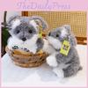 Terrier Cuddly Snowing Plush Toy With Realistic Design For Kids Decor Bedroom