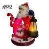 Christmas Santa Decor Figurine with LED Light Glowing Claus Resin Home Statue Snow Landscape Desktop Decoration for Party Favors Atmosphere Lighting