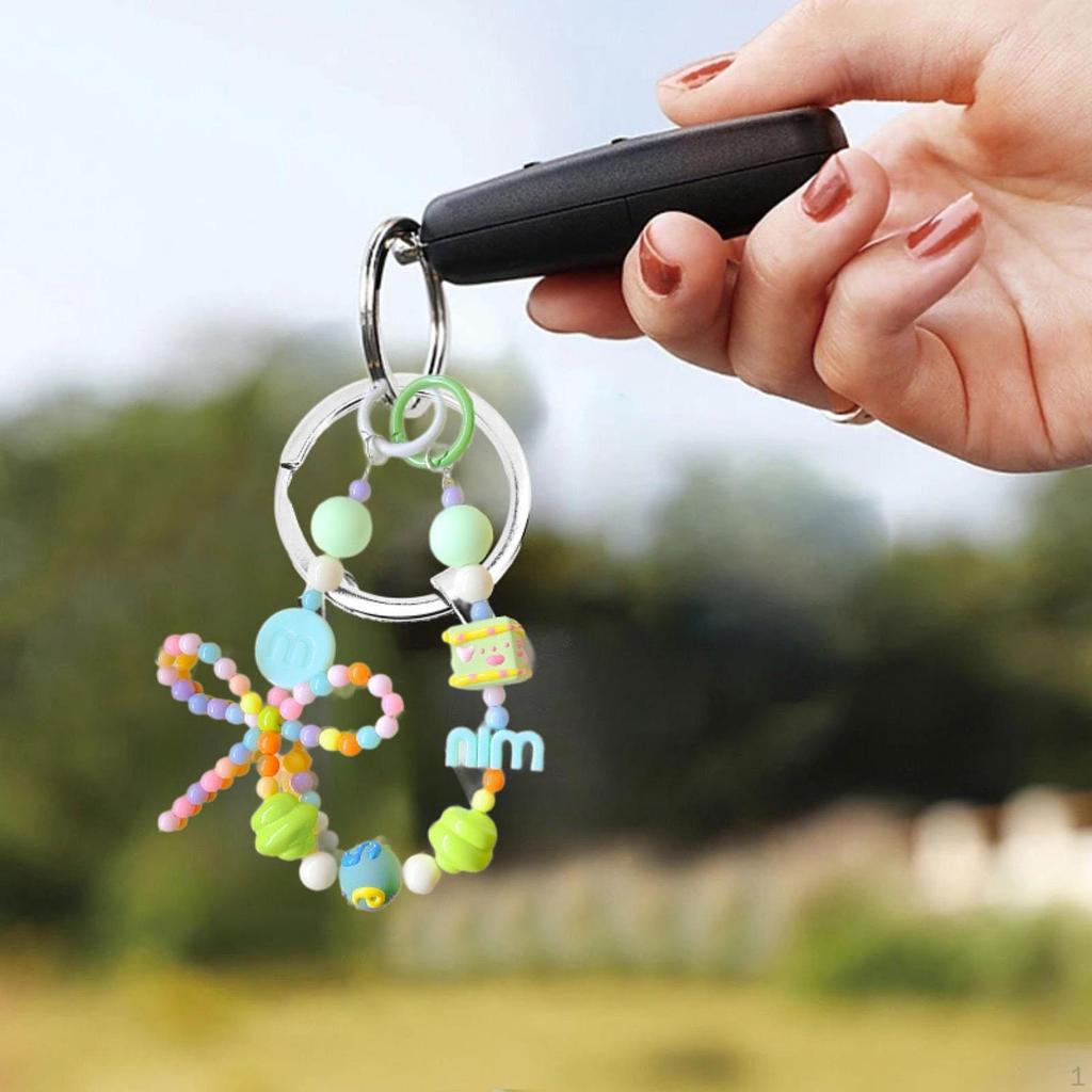 Beaded Keychain Beads Keyring for Party Tote Bag Anniversary