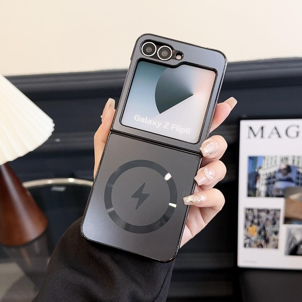Applicable To Samsung Z flip1FE/1 Mobile Phone Case AG Matte Magnetic Wireless Charging Flip1/1/1  Case