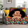 Colorful Mafa-lda Portrait Blanket Flannel Blanket for Bed, Sofa, Camping, Hiking, Picnic Essentials, Gift for Family Fan Gifts