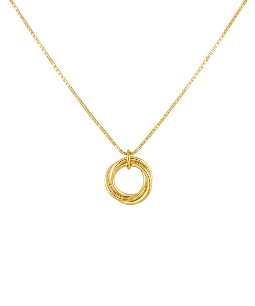 Alleun Silver 925 Triple Round Pendant Silver Necklace Chain