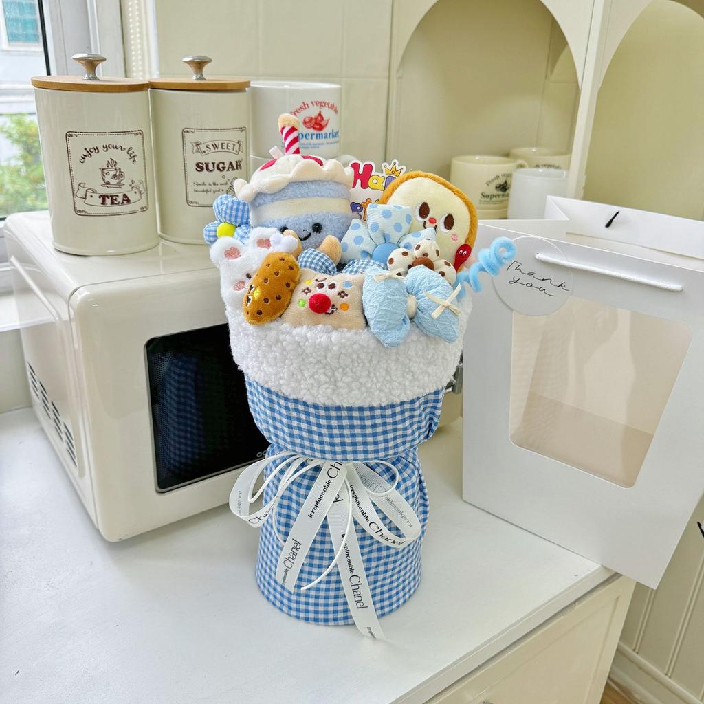 New Year's Ice Cream Doll Bouquet Finished Creative Doll Hand Bouquet To Send Relatives and Friends Finished Souvenir