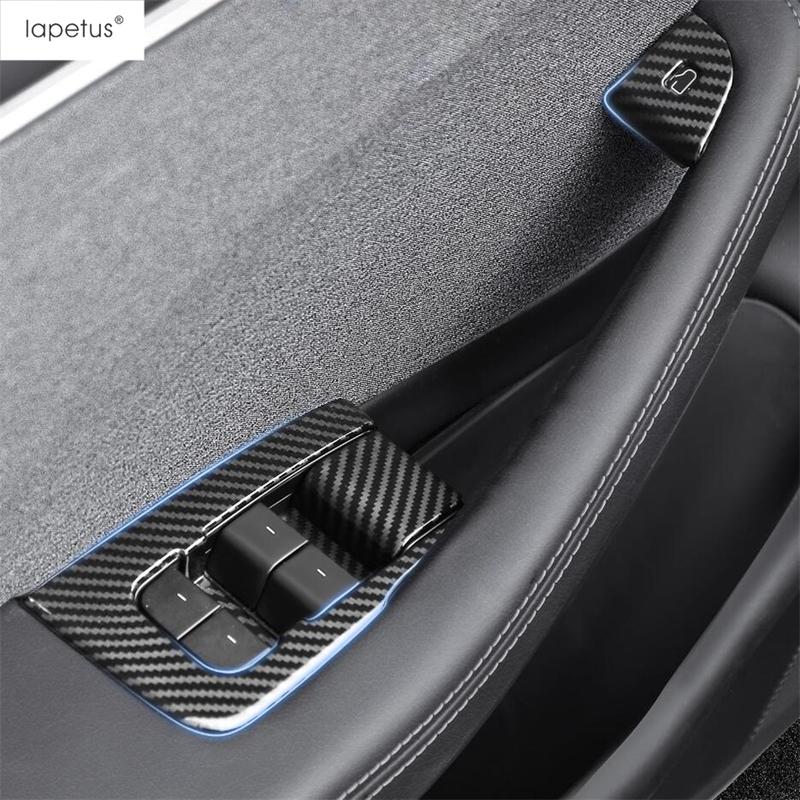 Steering Wheel / Window Lift / Rear Water Cup Panel / Central Storage Box Strip Cover Trim Accessories For Tesla Model 3 2024