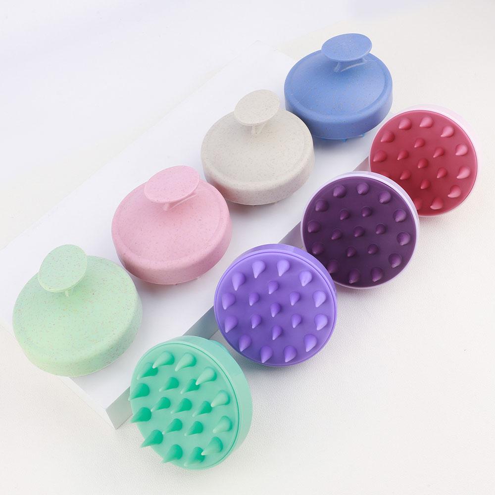 Silicone Shampoo Scalp Hair Massager Head Body Scalp Massage Brush Scalp Massage Brush Comb Magic Handle Brush Spa Massage Brush