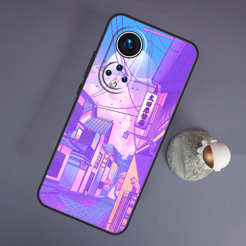Pastel Japan Kyoto City For Huawei Honor Magic 5 Lite 70 50 X8 X9 a P20 P30 P40 P50 P60 Pro P Smart Nova 9 5T Case