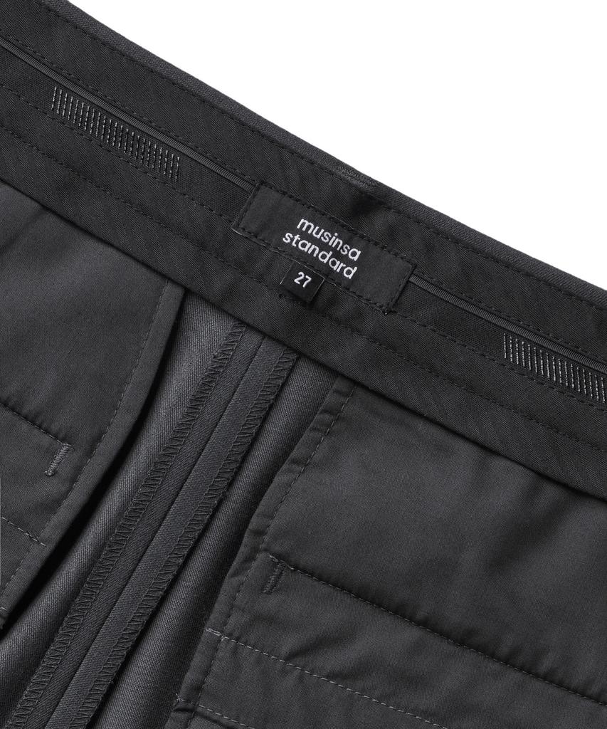 MUSINSA STANDARD WOMAN Women'S Waistbandless Tapered Crop Slacks [Gray]