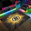 Boston Bruins Design Křišťálový Sametový Koberec Útulný Ne?Protiskluzová tištěná předložka do ložnice, obývacího pokoje, předsíně