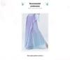 Purple Gradient Classical Dance Qipao Dress - Flowing Collar Performance Costume for Women