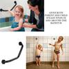 Stainless Steel Curved Shower Tub Safety Grab Bar Towel Rack Wall Mounted Bathroom Handrail