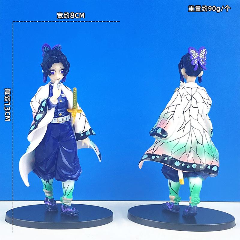 Demon Slayer Anime Figures Kochou Shinobu Tanjirou Kyoujurou PVC Statue Model Doll Collection Ornaments Toys