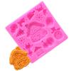 Christmas Tree House Snowflake Snowman Elk Fondant Silicone Mold Chocolate Cake Mold Cake Decoration Tool