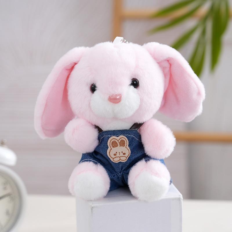 Plush Bunny Keychain With Long Ears For Girls And Kids Bag Charm Accessory