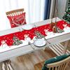 New Christmas table flag decoration, home kitchen imitation linen tablecloth Christmas table flag