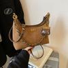 Ielgy Suede Large Capacity Autumn Winter Retro Shoulder Messenger Bag Chain Commuter Bucket Bag