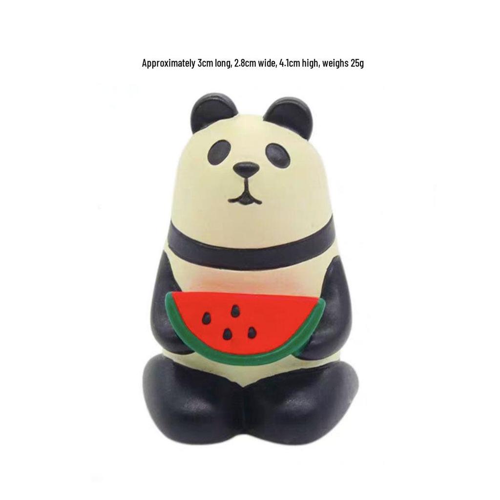 Japanese ZAKKA Watermelon Resin Cat Crafts: Summer Edible Toy Figures