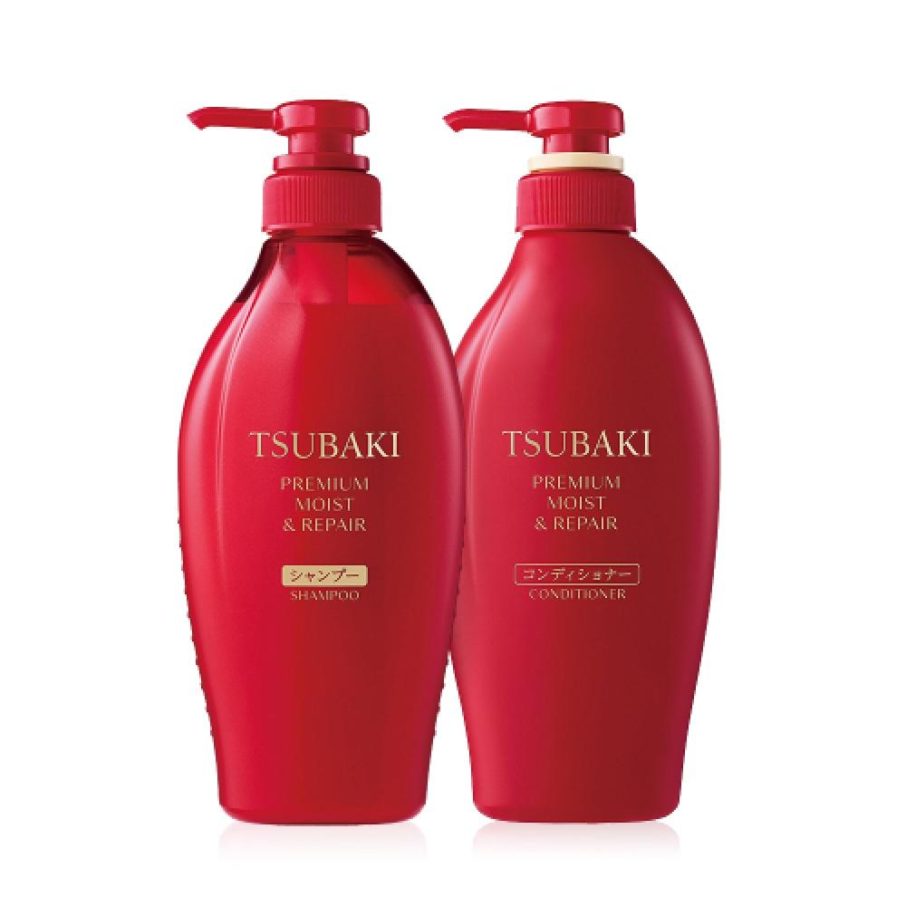 Tsubaki New Premium Moist   Шампунь + Кондиционер для восстановления FREE