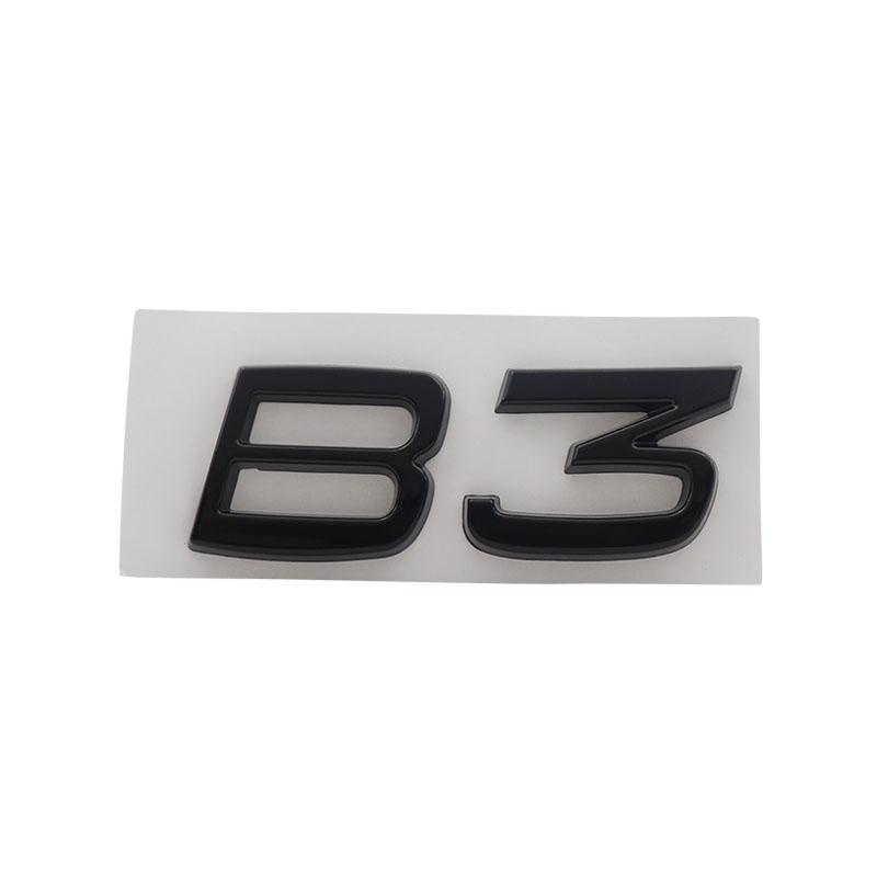 3D Premium B3 B4 B8 Letters for car Engine Hood Fender trunk Tail Rear Decal Emblem Badge Sticker