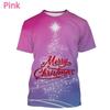 Latest Christmas 3D Printed T-shirt Christmas Decoration Santa Claus Christmas Tree Casual Fashion Top