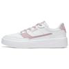 Li Ning Qingyi Synthetic Leather Slip Resistant Abrasion Resistant Low Top Skateboard Shoes Women's White Pink AGCT402-3