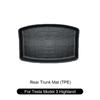 For Tesla Model 3 Highland 2024 TPE Pad Frunk Rear Trunk Mat Rear Trunk Storage Mat Front Trunk Mat Waterproof Protective Pads