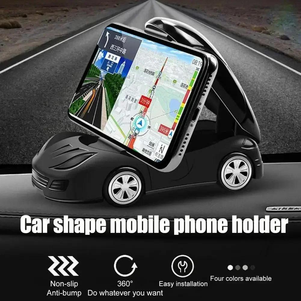 360° Rotating Creative Auto Model Cell Phone Mount Fit For Iphone 15 14 Samsung S22 Auto Model Ornaments Vehicle Shape Phone Mount
