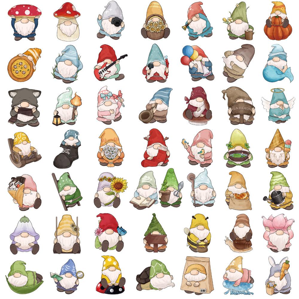 50PCS Cartoon Dwarf Stickers Nostalgia Coffee Skateboard Y2k Fashion Graffiti Laptop Luggage Waterproof Cartoon Graffiti Sticker