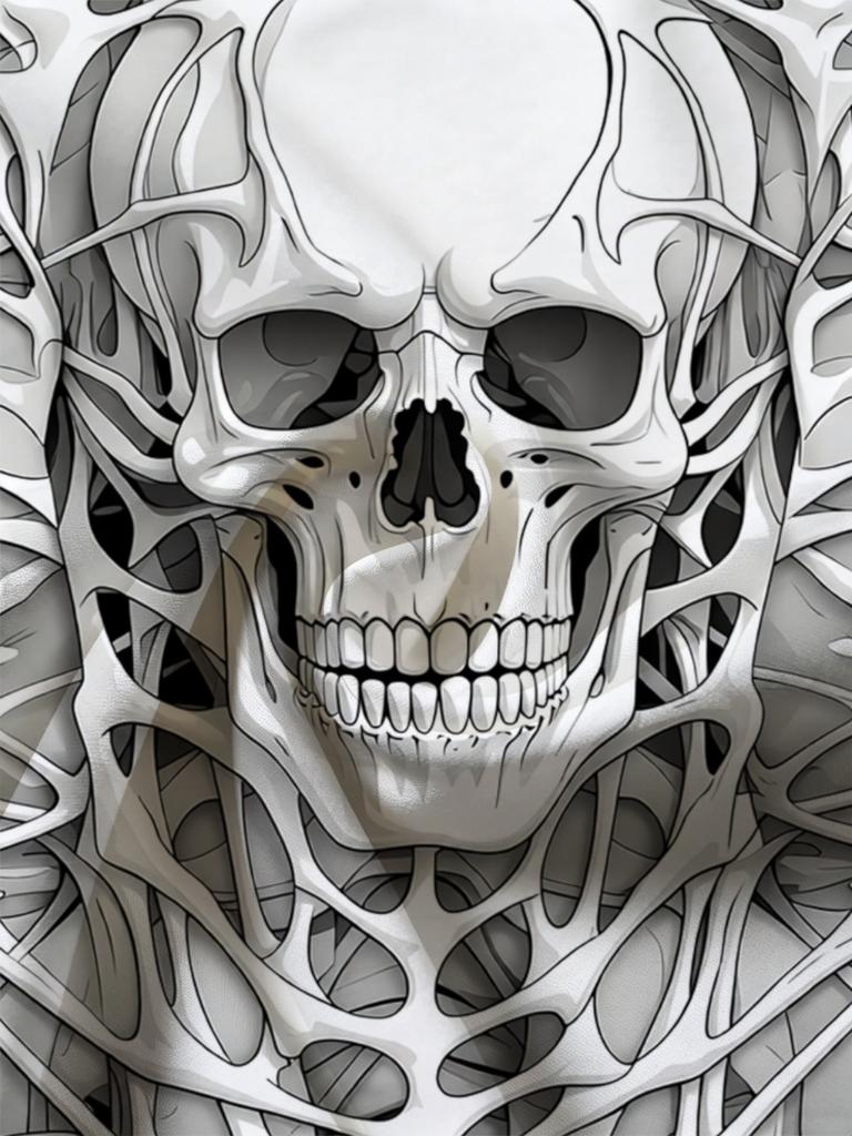 Print Design-Not Textured] 2026 Summer New Men'S Plus Size Shirt, Skull Pattern Plus Size Short Sleeve Shirt, Men'S Hawaiian Style Print Casual Top