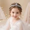Einfache Barocke Braut Kristall Krone Funkelnde Elegante Tiara Prinzessin Hochzeit Haarbänder Prinzessin