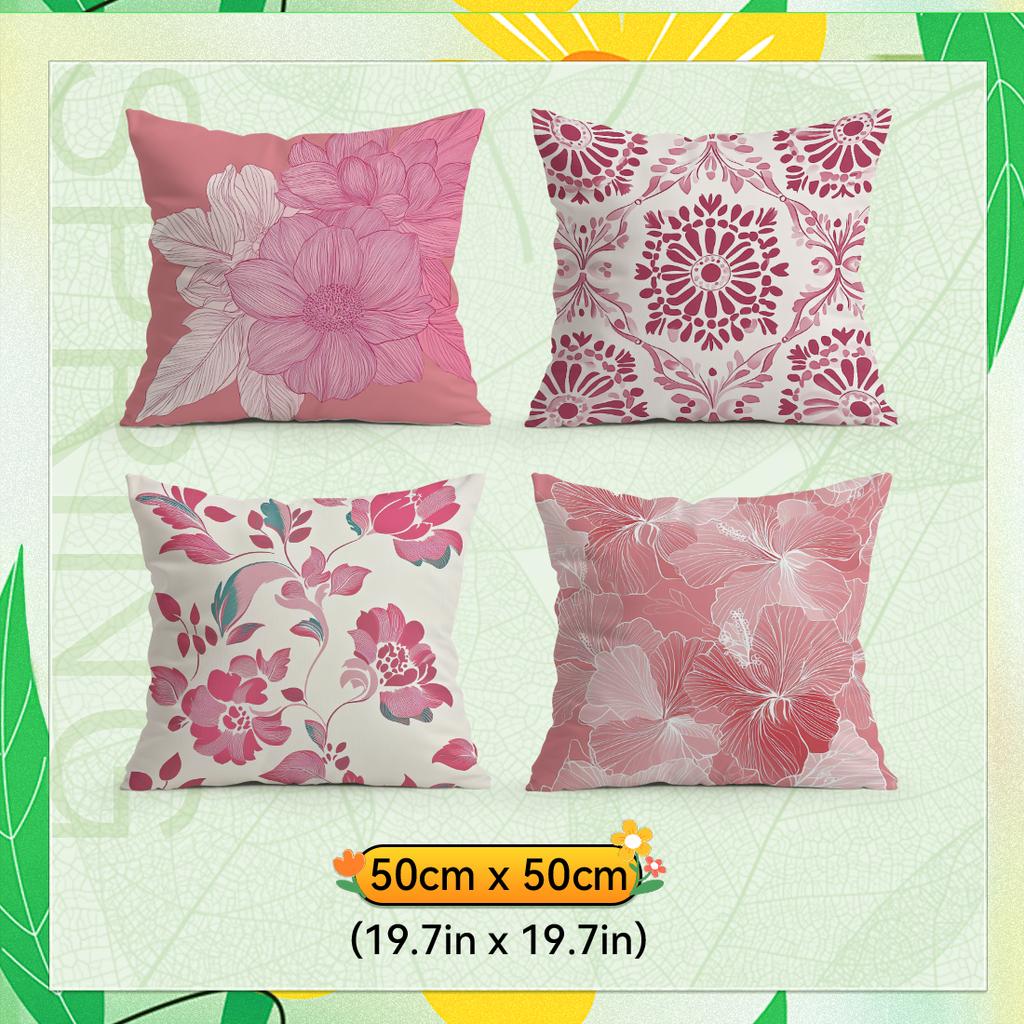 Floral Pattern Cushions Pillowcase Polyester Cushion Cover Throw Pillow Pillowcover Home Car Sofa Decor