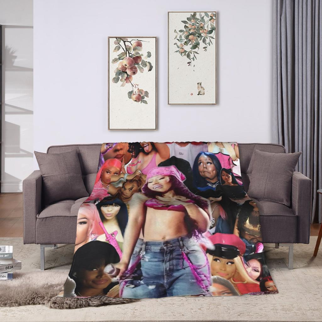 Nicki Minaj Pink Friday 2 Tour  Soft Blanket  Travel Office Plush Throw Blanket Pattern Outdoor Flannel Bedspread Sofa Bed Cover