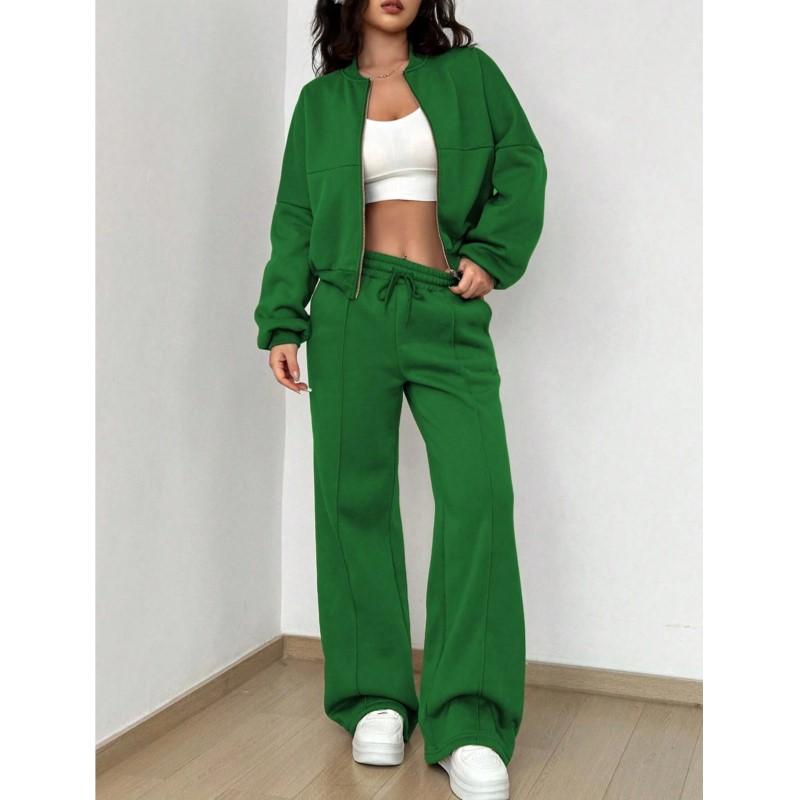 Moda Tuta Sportiva Bianca Due Pezzi da Donna Maglietta Sportiva Larga Set di Pantaloni Casual Abbigliamento Sportivo Tuta da Ginnastica Donna Outfit Primavera da Donna