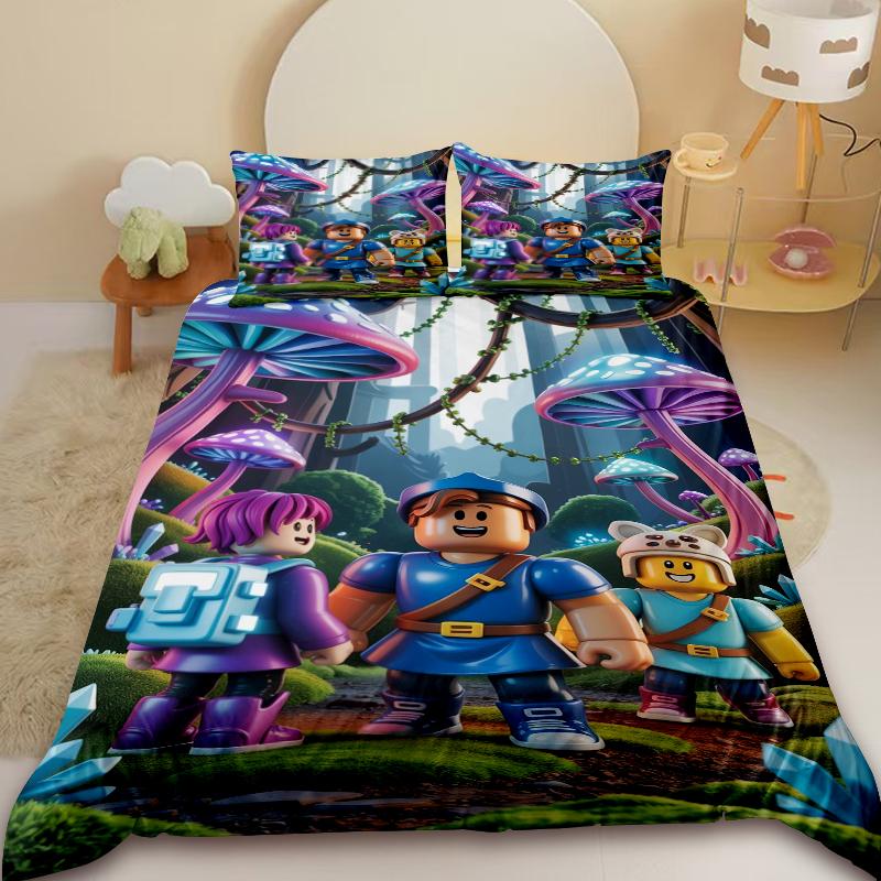 Roblox Duvet Cover Cartoon Game Teens Bedding Set Comforter Cover Soft Bedroom Dormitory Home Decor Best Gifts